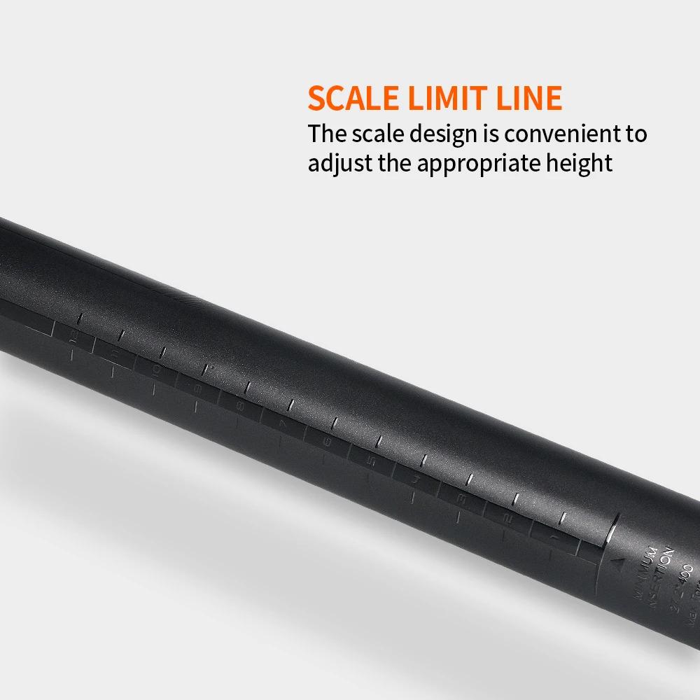 TOSEEK – tige de selle en carbone 27.2/30.8/31.6mm, noir mat, Tube de selle vtt/vélo de route, longu