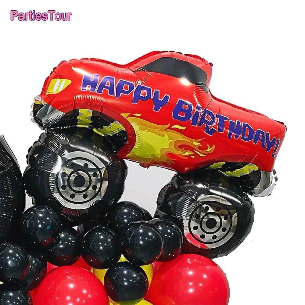 1 pièces grand monstre camion ballon voiture thème anniversaire feuille Ballons camion à benne bascu