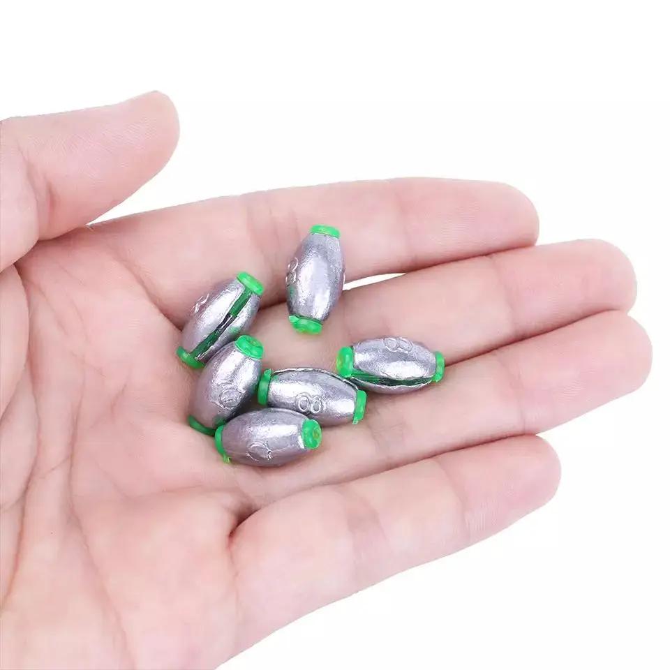 Plombs de pêche en forme d'olive, 5 pièces/10 pièces, 2g-30g, accessoires de pêche à la carpe