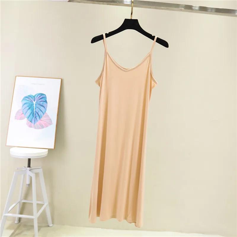 Printemps été 2024 femme débardeur robe décontracté Modal Sexy Camisole élastique femme maison robes