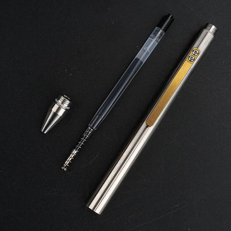EDC – stylo en alliage de titane, avec écriture professionnelle, multifonctionnel, Portable, pour l'