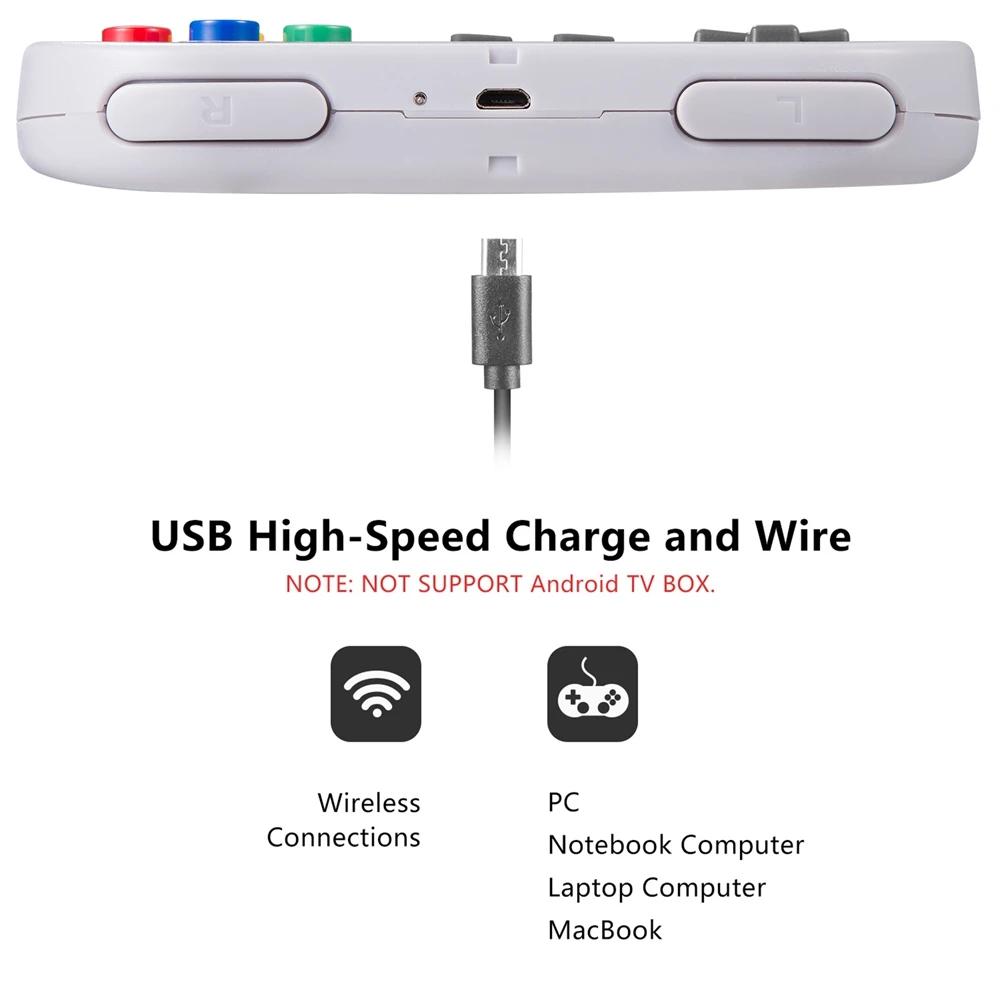Joystick USB/SNES sans fil pour console de jeu Super Anj/ SDavid, contrôleur pour PC Windows discreL