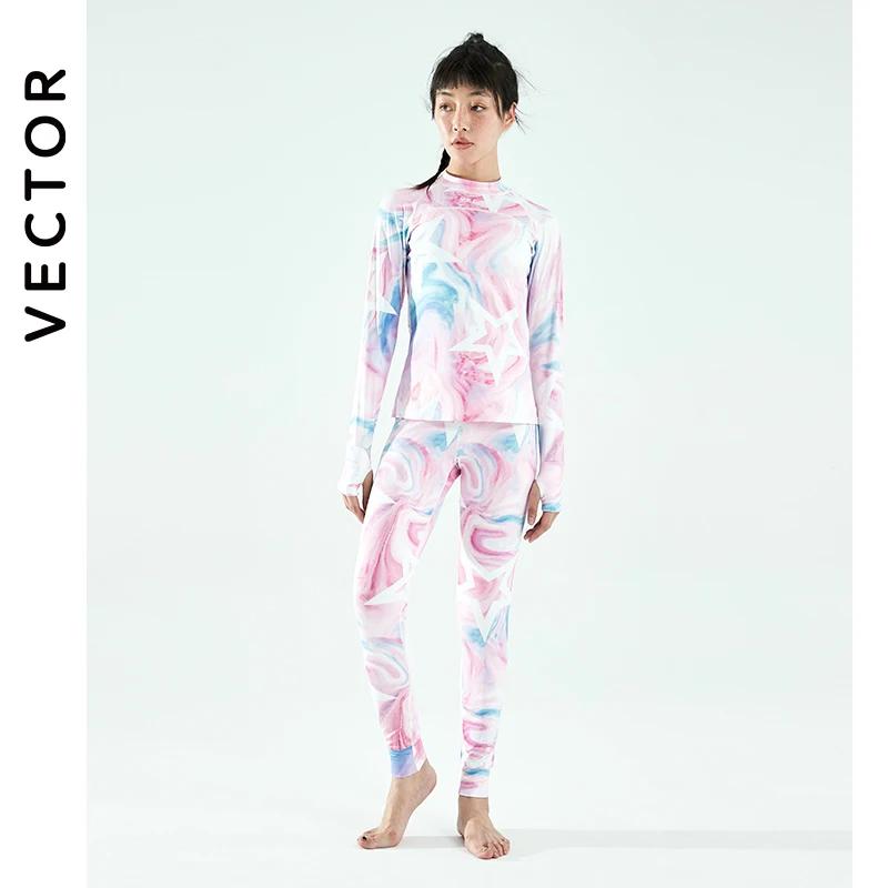 VECTOR femmes Ultra doux hiver séchage rapide Base superposition ensemble microfibre polaire sous-vê