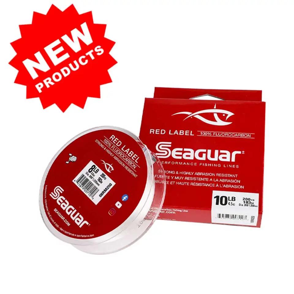 Ligne de pêche originale SEAGUAR étiquette rouge 6LB-12LB 100% lignes de pêche en fluorocarbone 229