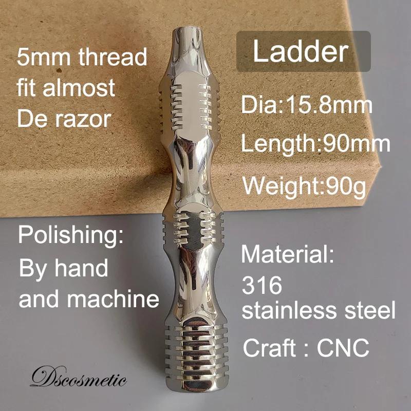 Dscosmetic-Poignée de rasoir de sécurité à double tranchant, acier inoxydable CNC 316