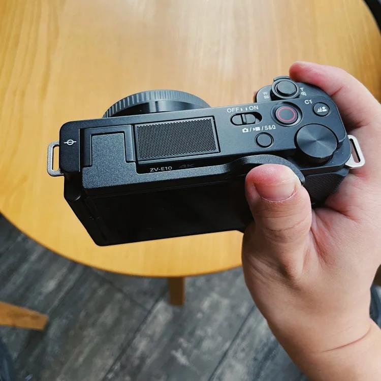 Métal Hot Shoe Thumb-Up Hotshoe Thumb Up Grip Pour SONY ZVE10 zve-10 ZV-E10 Caméra Main Grip Avec cu