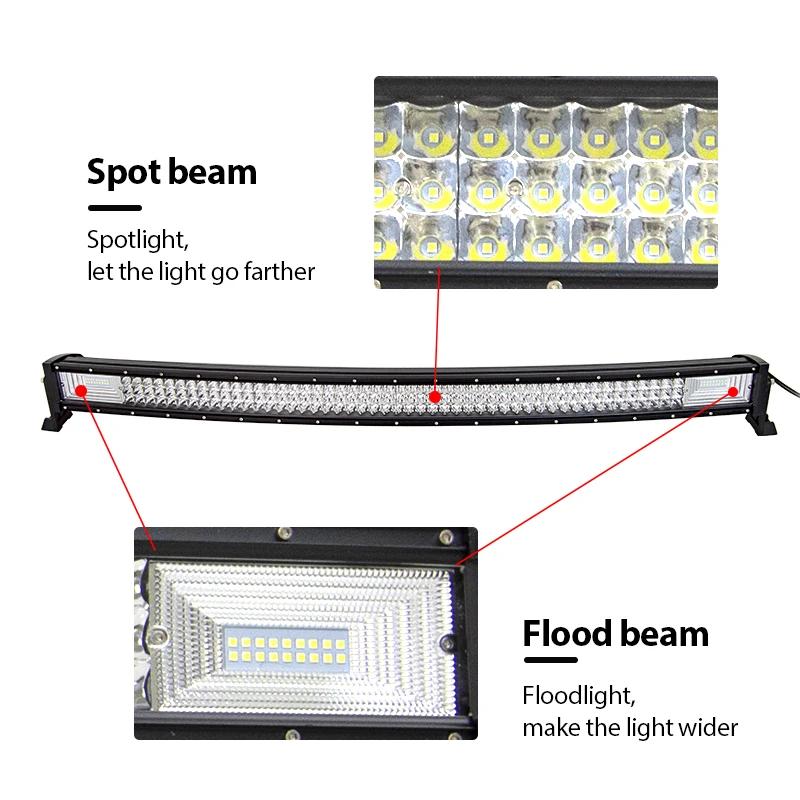 Auxtings 22 32 42 52 ''en barre lumineuse Led incurvée/droite COMBO barre lumineuse de travail Led c