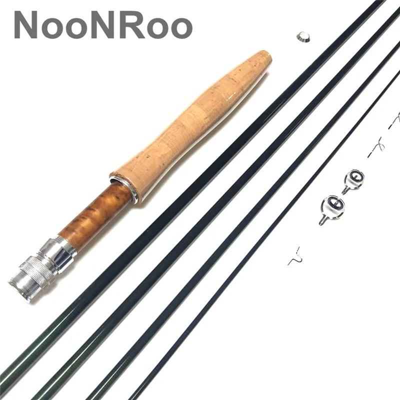NooNRoo IM8 8ft 6 pouces 4pc 1wt tige à mouche bricolage Cambo Kit Action rapide mouche vierge avec
