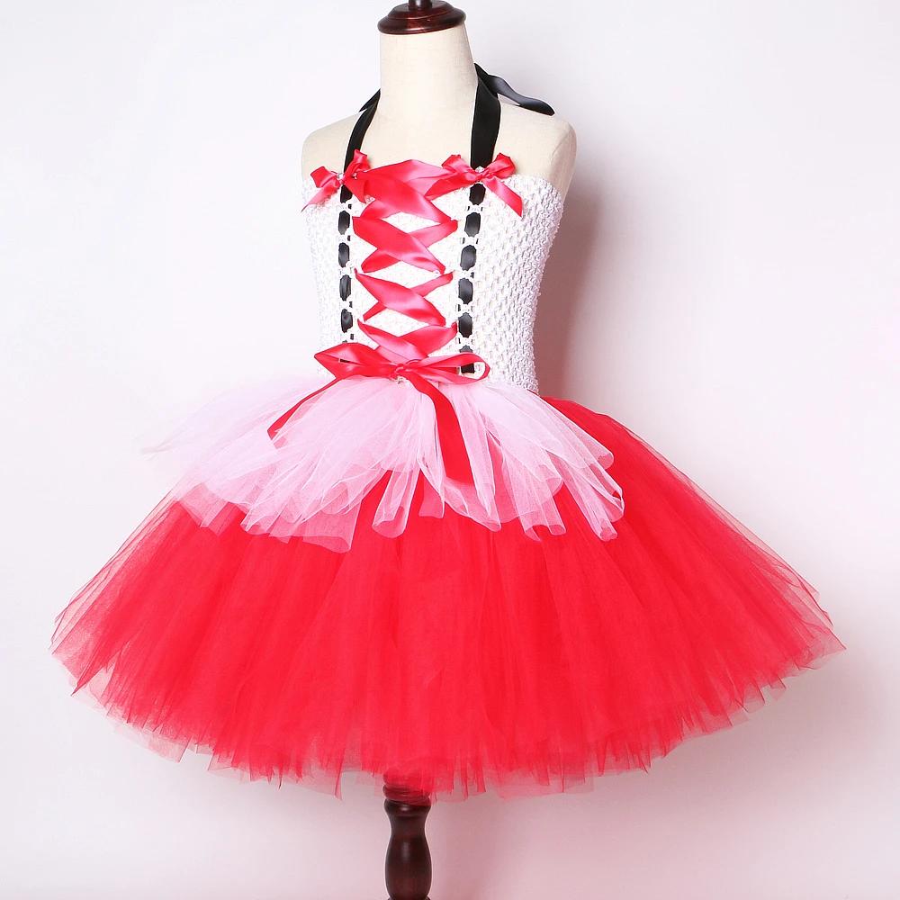 Costumes de Chaperon Rouge pour Bol, Petite Robe Tutu de Barrage de Casquette Rouge pour Enfants, Te