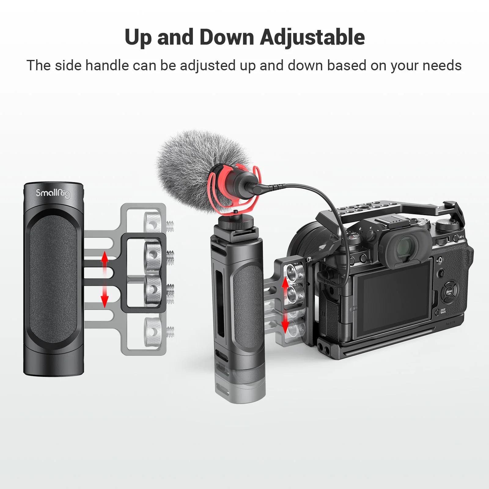 SmallRig – Mini caméra DSLR 1/4, poignée latérale avec deux vis de 2916 à 20 pouces, pour appareil p