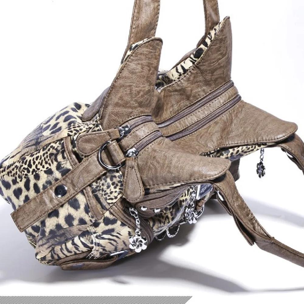 Sac vintage pour femme, sac à main marron léopard, sac à bandoulière, sac à poignée supérieure, sac