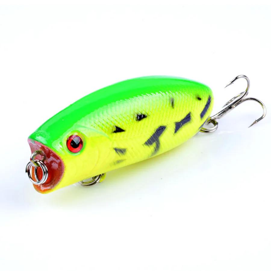 Leurre flottant rigide de type Popper, appât artificiel wobbler idéal pour la pêche en surface, au b