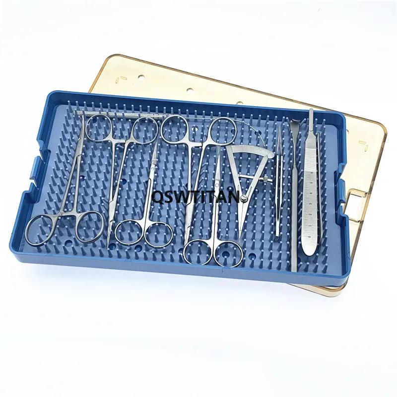 Ensemble de chirurgie à Double paupière en acier inoxydable, ciseaux porte-aiguille, pince hémostati