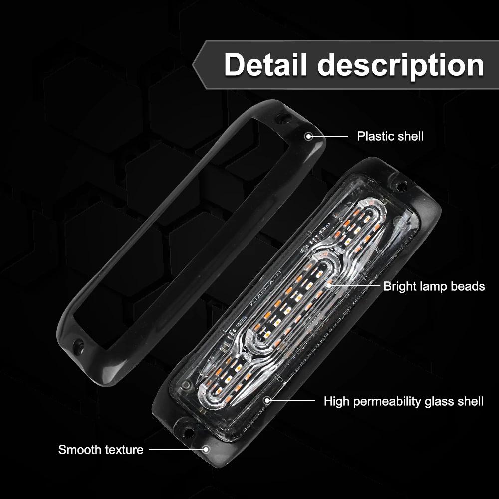 Lumière stroboscopique d'ambulance d'urgence 16 Modes d'éclairage clignotant 12W camions pick-up LED