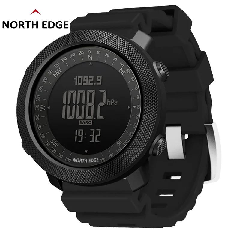 NORTH EDGE – montre connectée pour hommes, horloge militaire, boussole, altimètre, baromètre, podomè