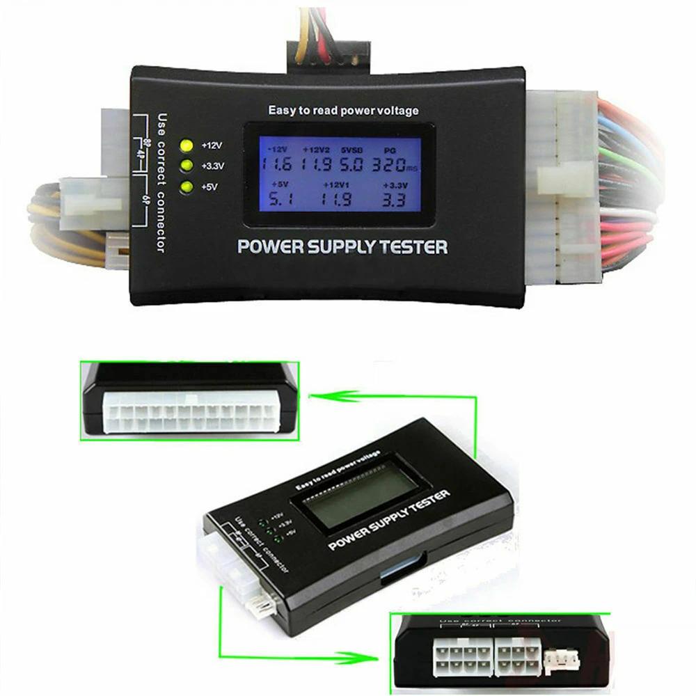 PC ordinateur LCD 20/24 broches 4 PSU ATX BTX ITX SATA HDD testeur d'alimentation numérique