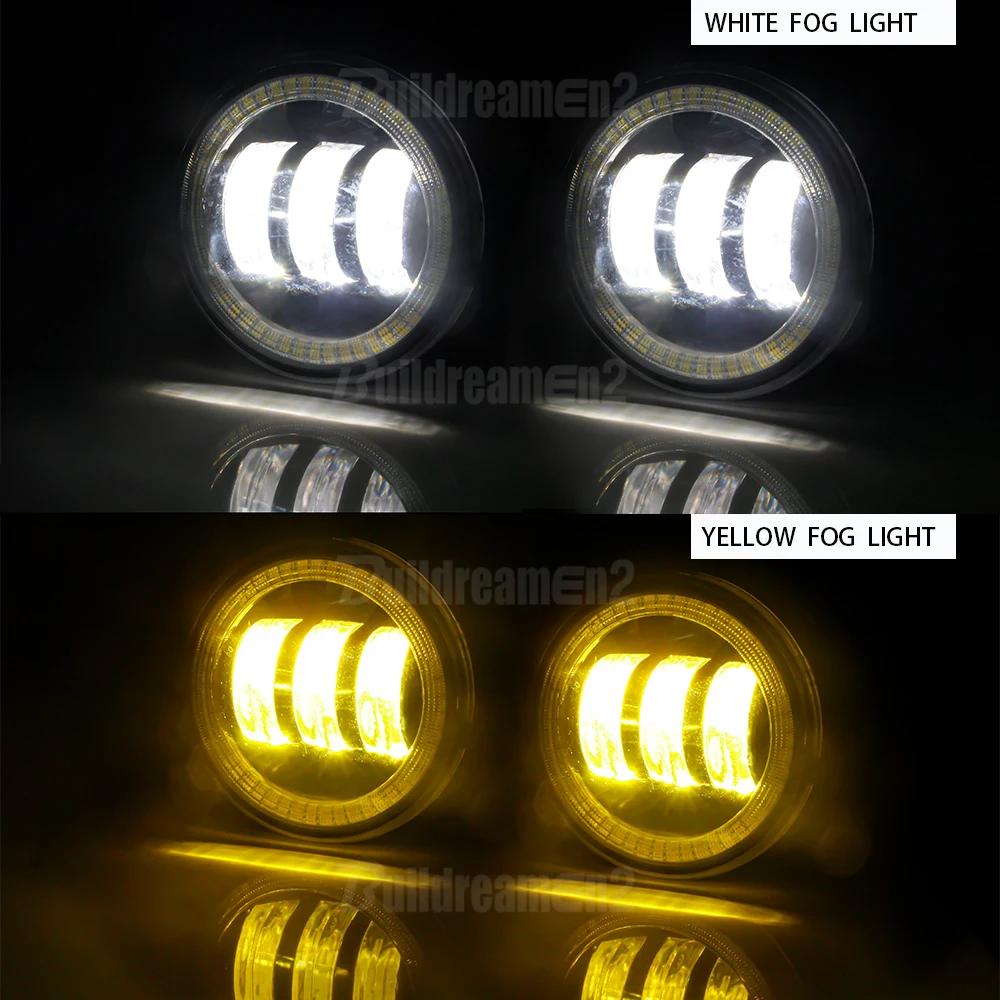 Ensemble de phares antibrouillard Angel Eye, 2 pièces, pour Ford Fiesta 2001 – 2015, lentille LED po