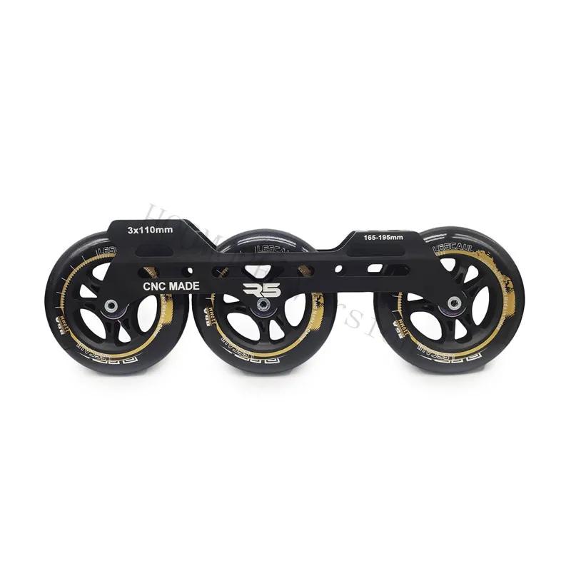 Base de patinage en ligne Slalom Speed Transfer, R5 Unbalance Rub Frame, Matter Yellow Green, F1 Gi3