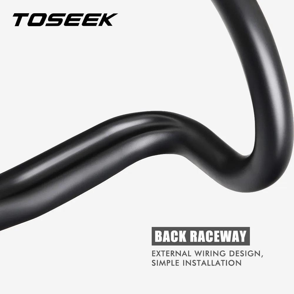 TOSEEK – guidon en carbone pour vélo de route, réduire la résistance, barres coudées, pièces de renf