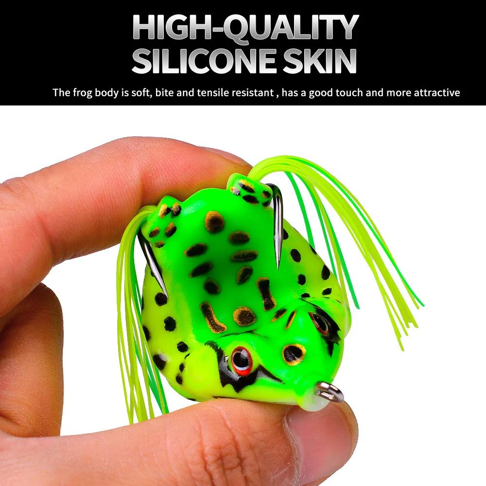 1 pièces 5G 8.5G 13G 17.5G grenouille leurre Tube souple appât en plastique leurre de pêche avec ham