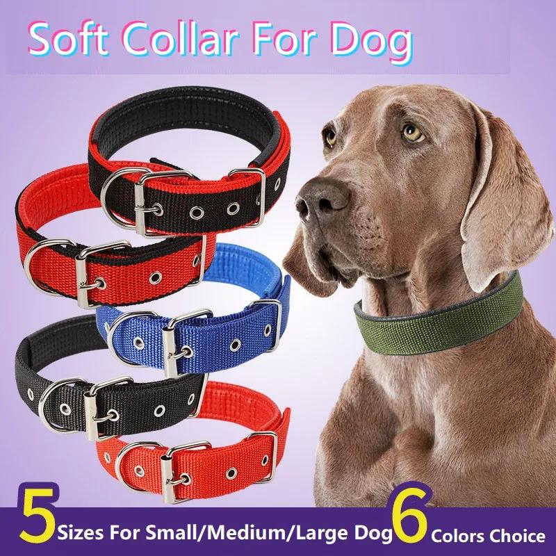 Collier réglable en coton doux pour chien et chat, accessoires pour petits et grands colliers pour c