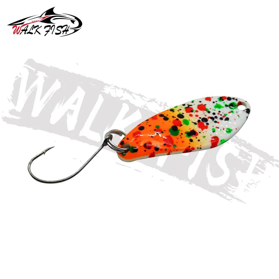 WALK FISH 1PC Pesca cuillère appât 3g 31mm leurre de pêche en métal avec crochet unique appât dur le
