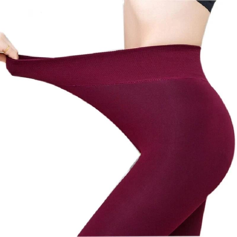 Leggings d'hiver chauds S-5XL grande taille femmes pantalons en velours chaud Leggins taille haute L