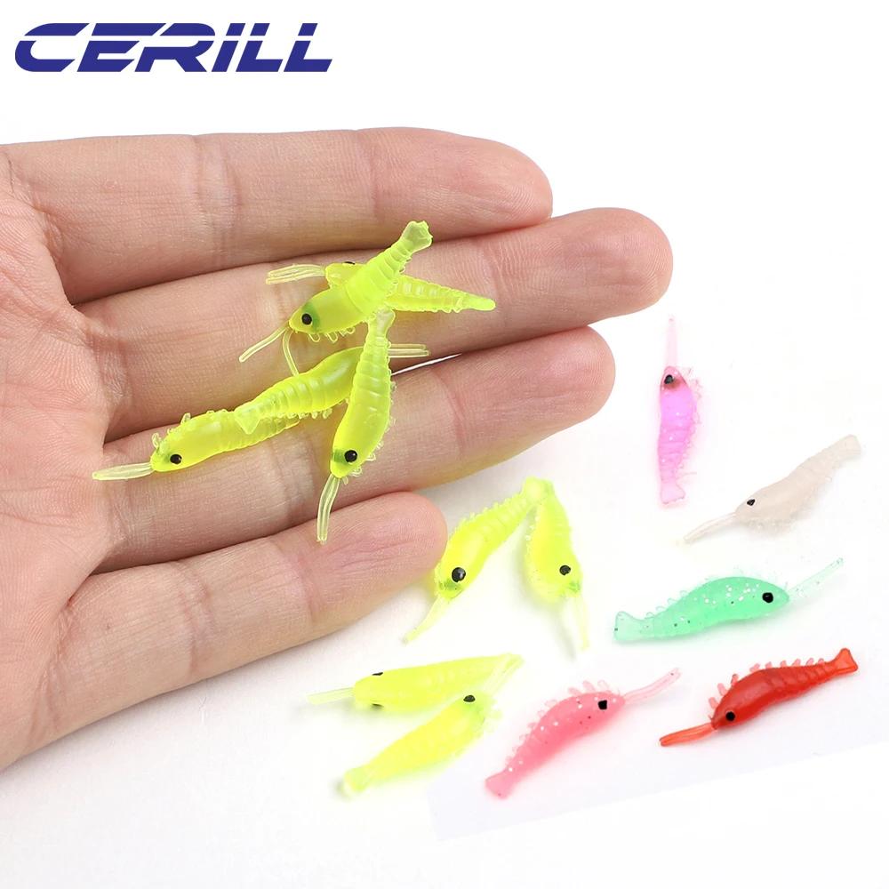 Cerill-Leurres de pêche en silicone souple, petit appât, carpe, bar, jigging, WobJeff, nageur Él, ma