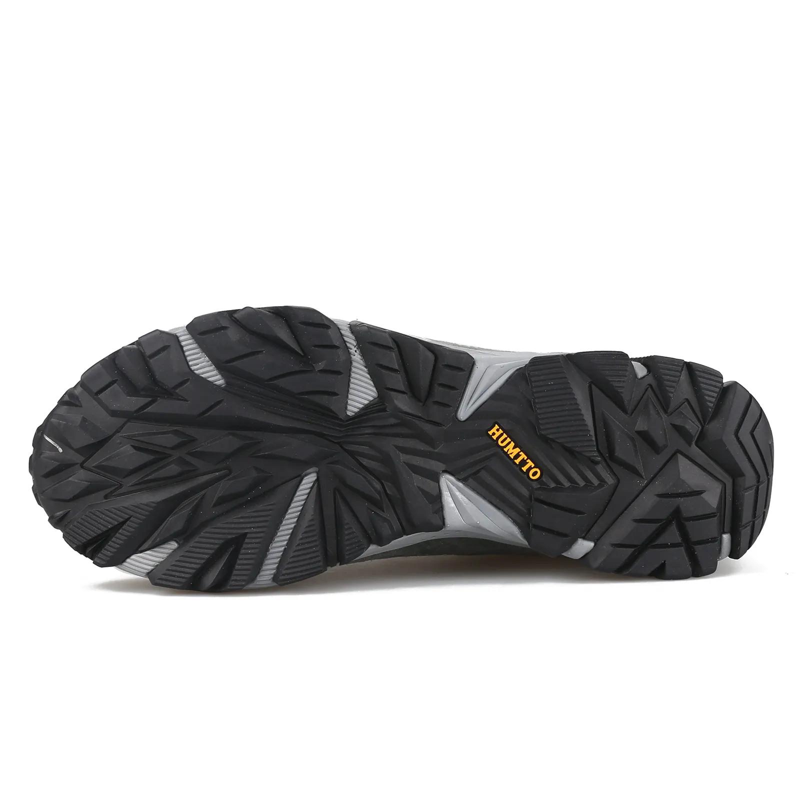 HUMTTO – chaussures de randonnée en cuir imperméables pour hommes, bottines de Camping, de chasse, d