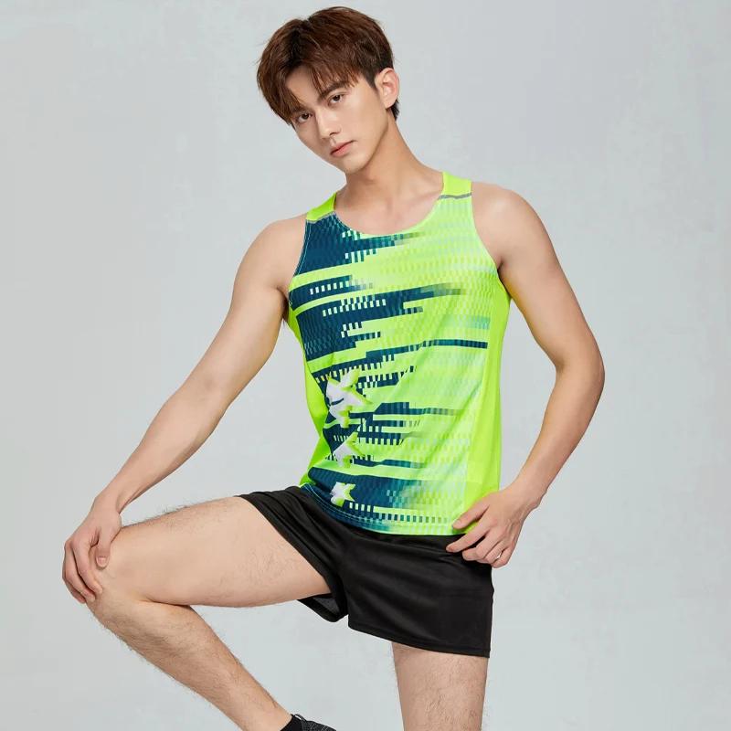Combinaisons d'athlétisme en nylon pour hommes, uniforme de marathon, course à pied, entraînement, i