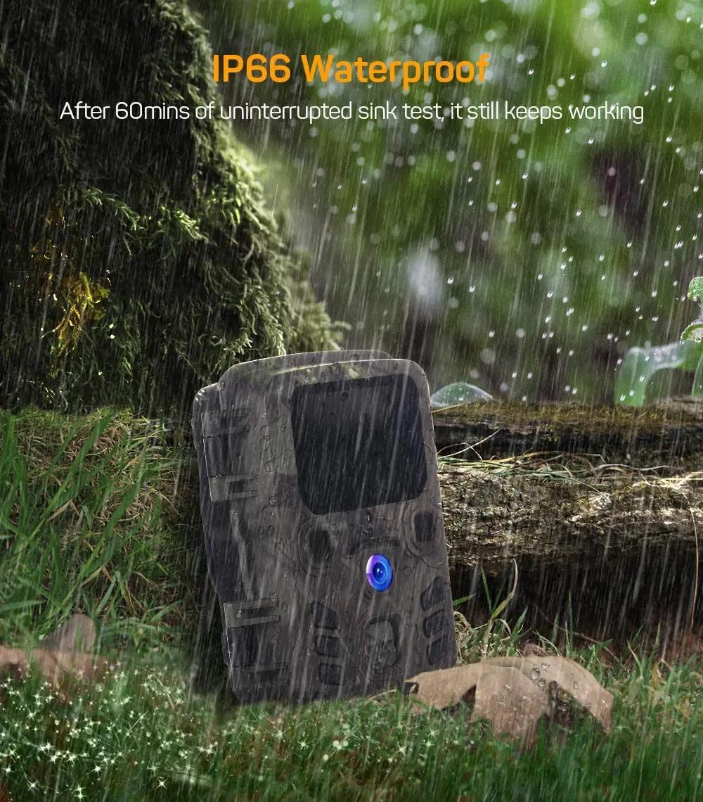 Caméra de chasse 20MP 1080P, caméras de surveillance de la faune en extérieur, vision nocturne, pièg