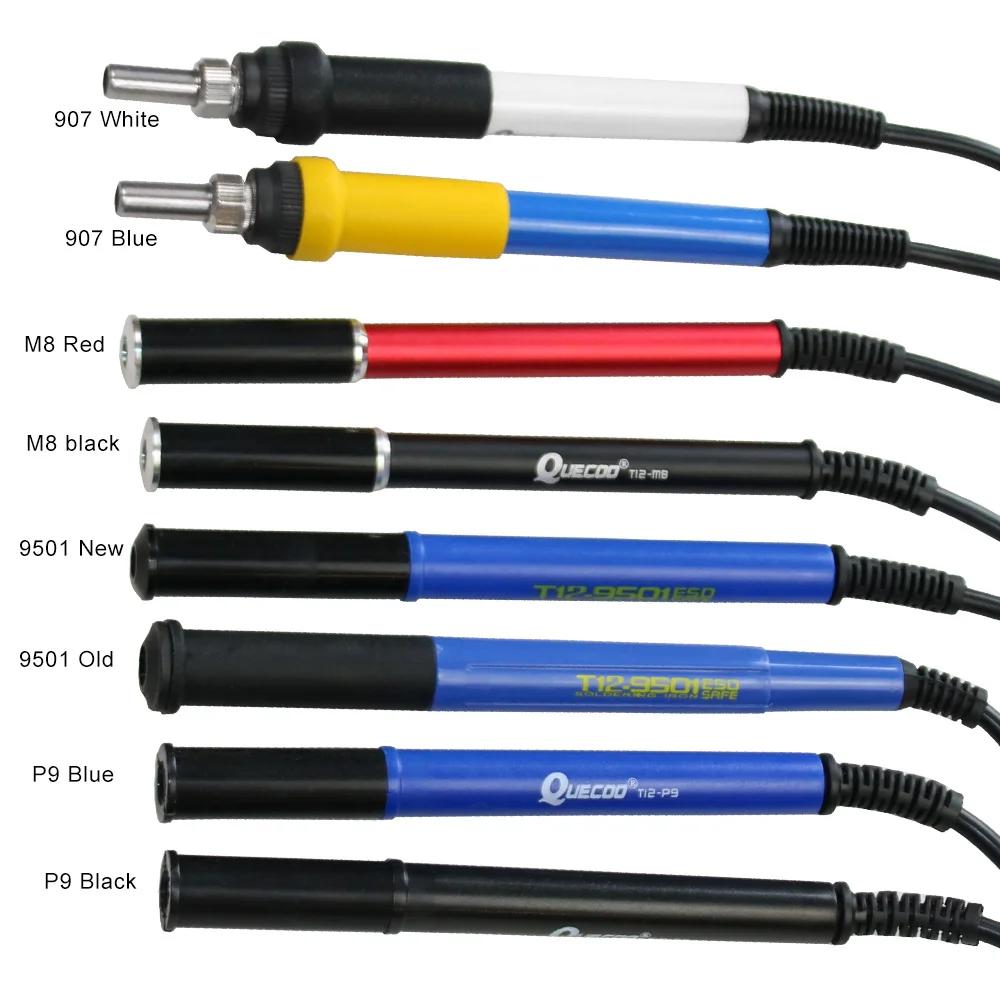 QUECOO 4pin T12-M8 9501 907 P9 poignée pour T12-952/942/956 station de fer à souder température cont