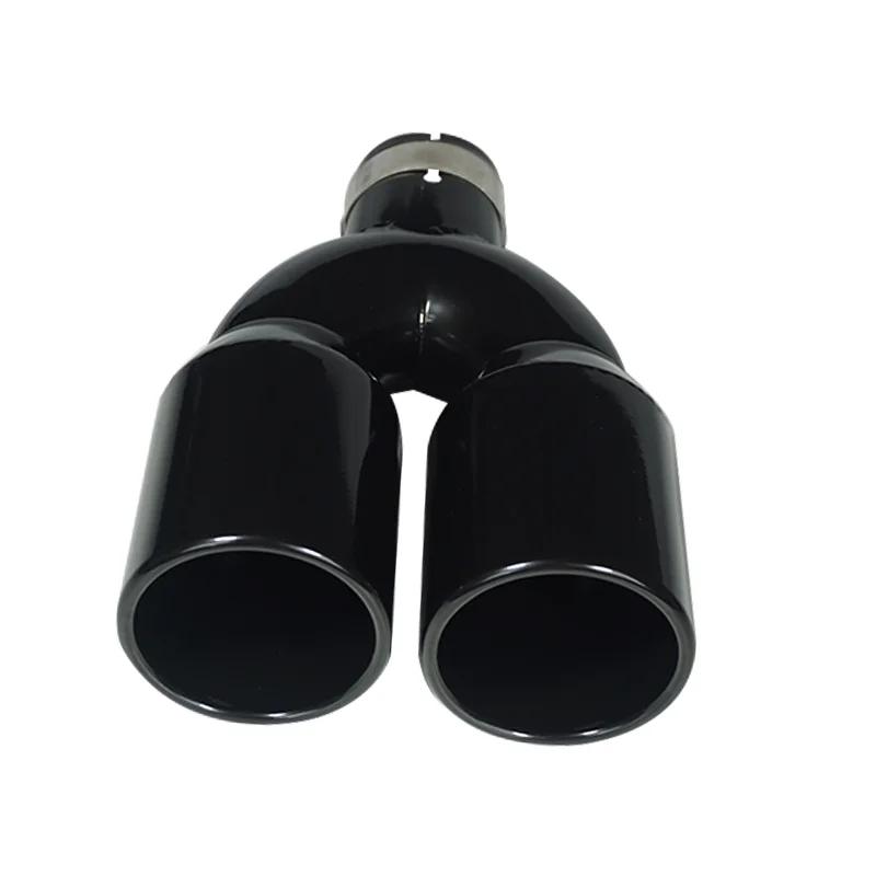 Véritable SUMSOO 1 pièces universel Double pointe d'échappement arrière tuyau d'échappement en acier