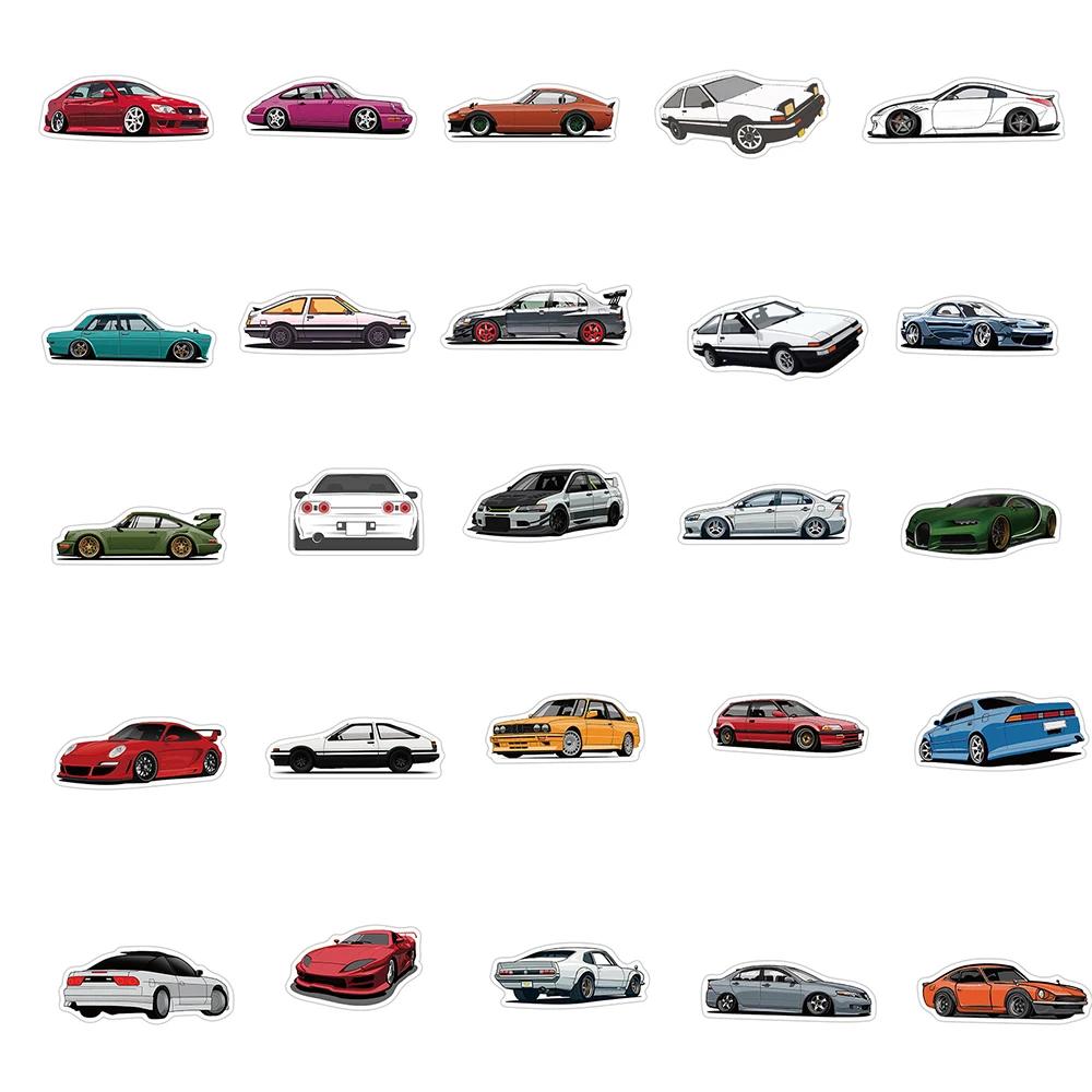 10/50/100 PIÈCES Rétrofit Racing JDM Autocollants Voiture Moto Ordinateur Portable Guitare Étanche G