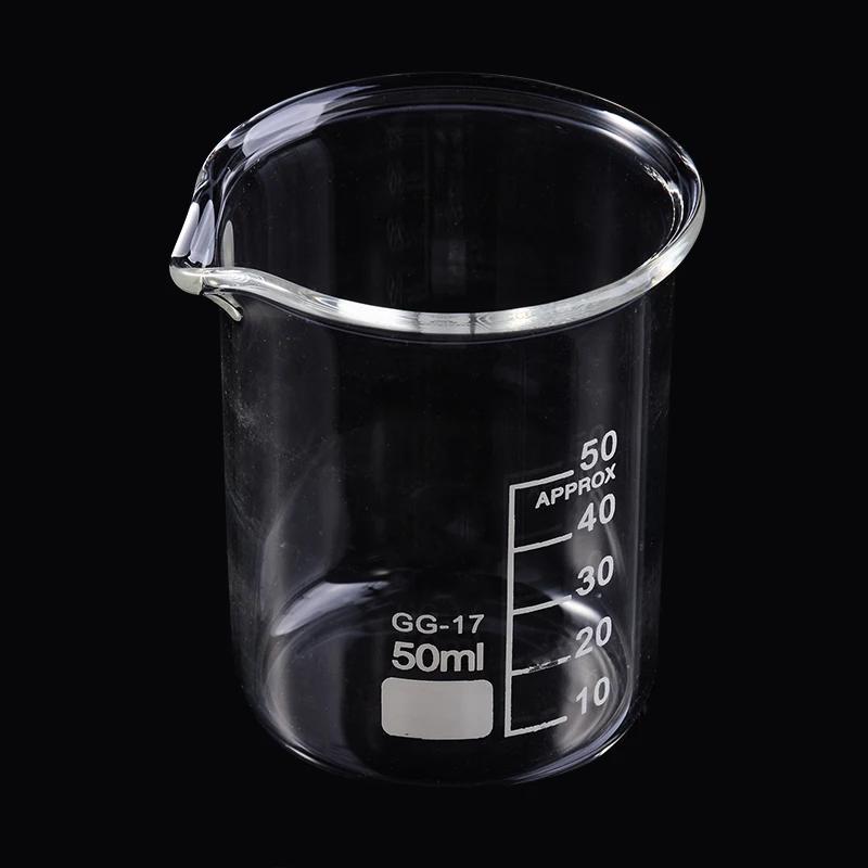 5 pièces/ensemble 5/10/25/50/100ml bécher en verre laboratoire tasse à mesurer verrerie pour école é