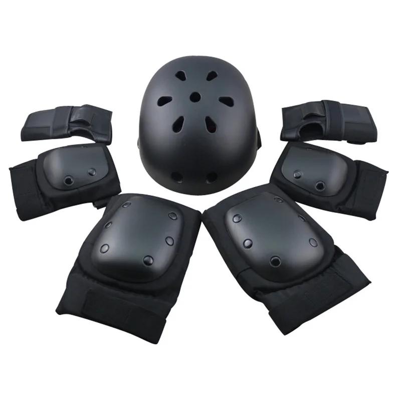 Casque professionnel à 6 patins de protection pour adultes, patins à roulettes, scooter, poignet, co
