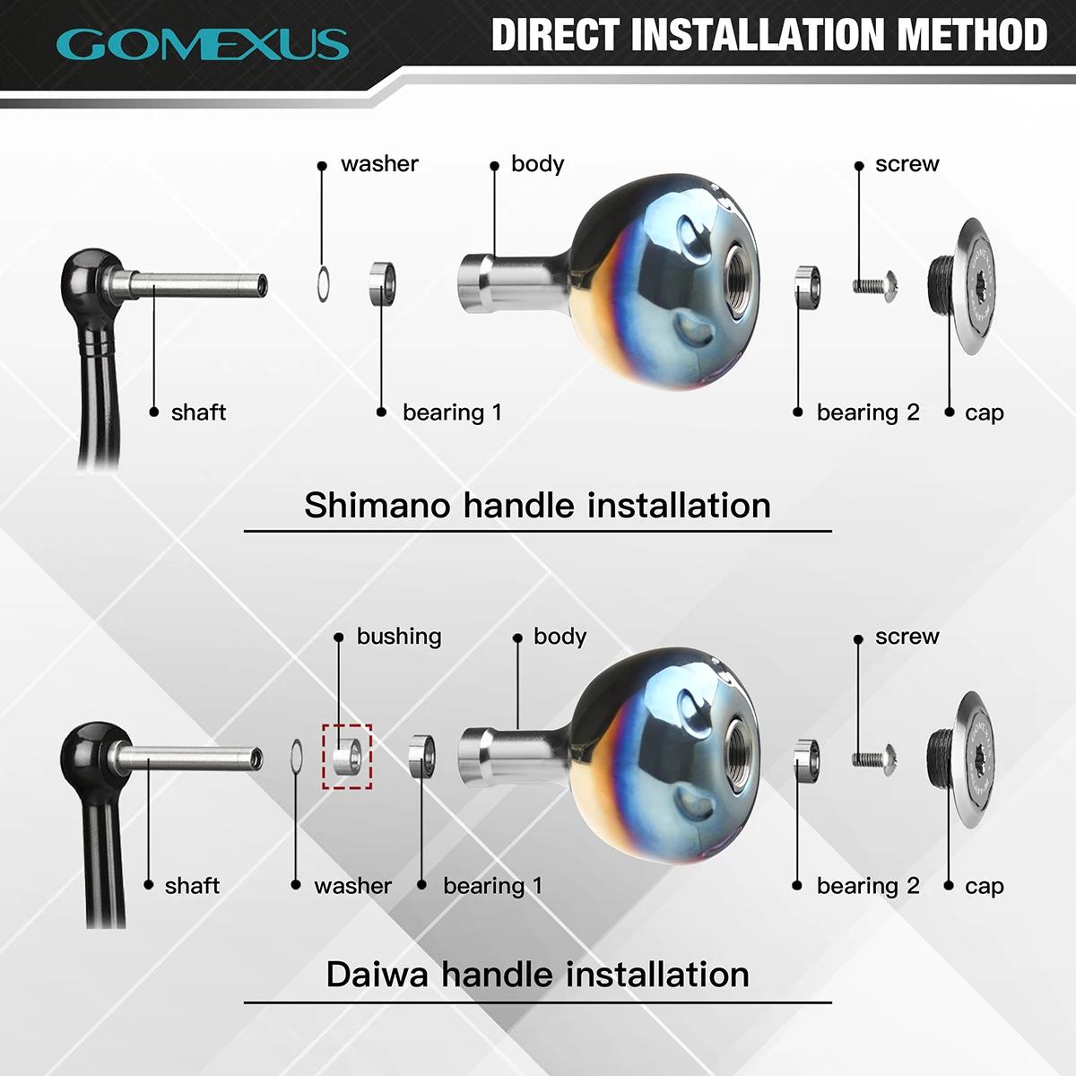 GOMEXUS-Poignée de moulinet Spinning Power, en titane, pour Shimano Stella Vanquish Daiwa Exist Salt