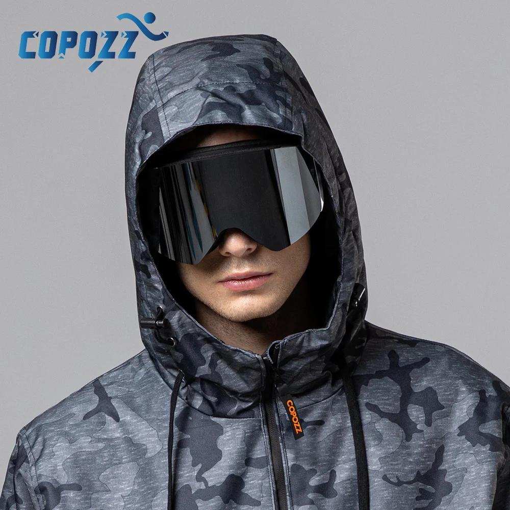 COPOZZ lunettes de Ski d'hiver professionnelles magnétiques à changement rapide Double couche Anti-b