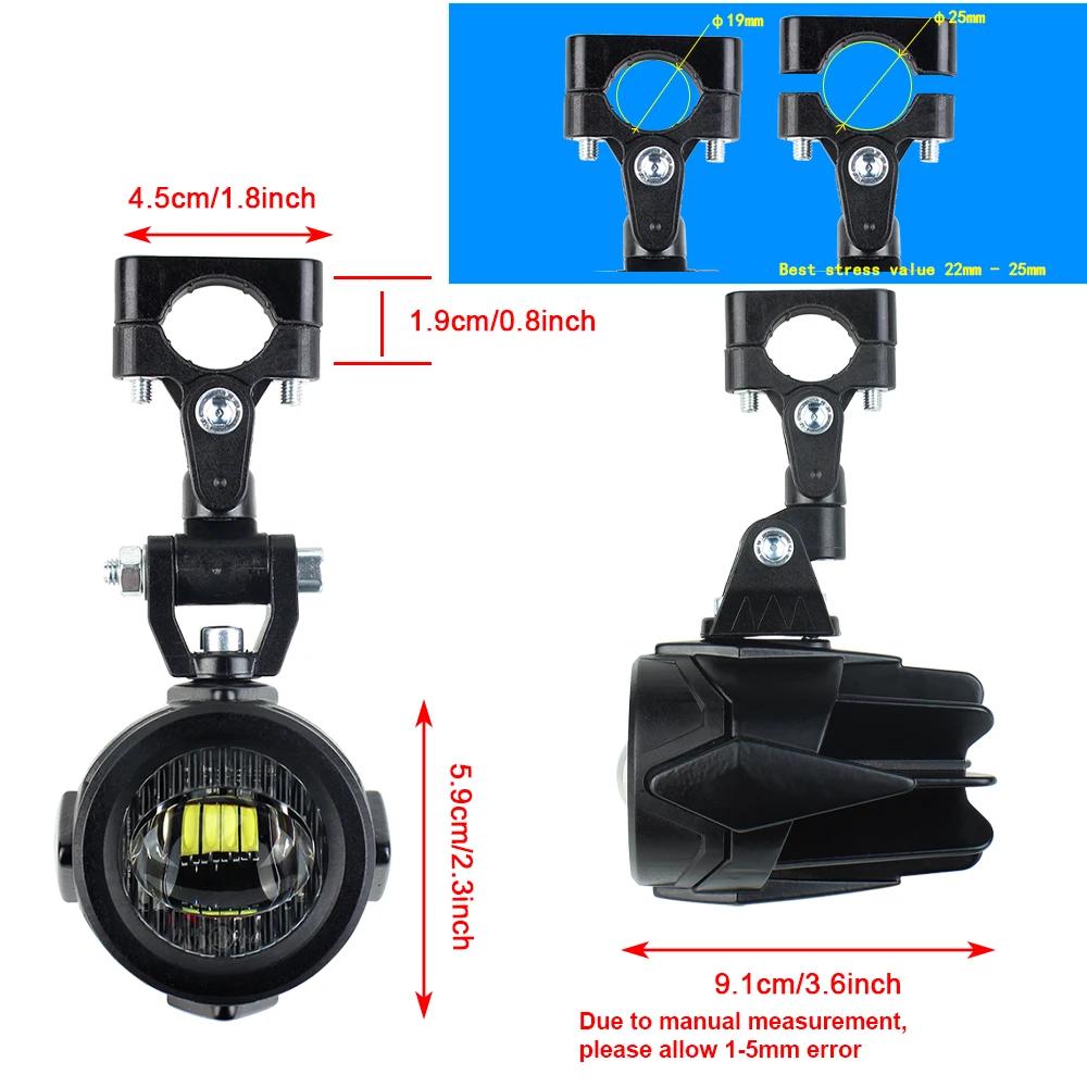 Lampe antibrouillard pour moto BMW R1200GS F800GS F700GS F650 K1600, feux auxiliaires 40W 6000K, mis