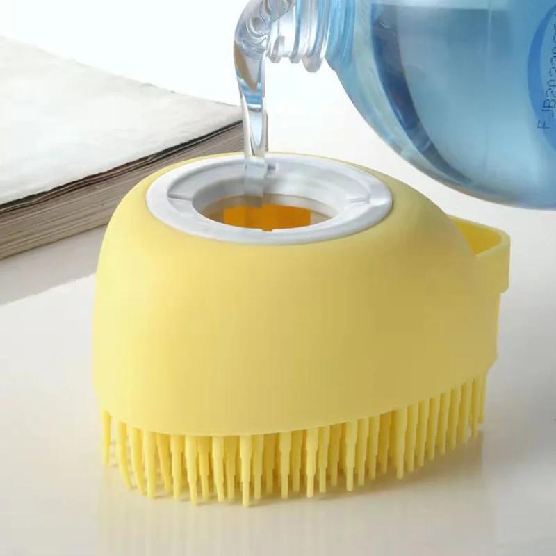 Brosse de bain en Silicone pour shampoing, peigne de Massage, brosse de toilettage, accessoires de b