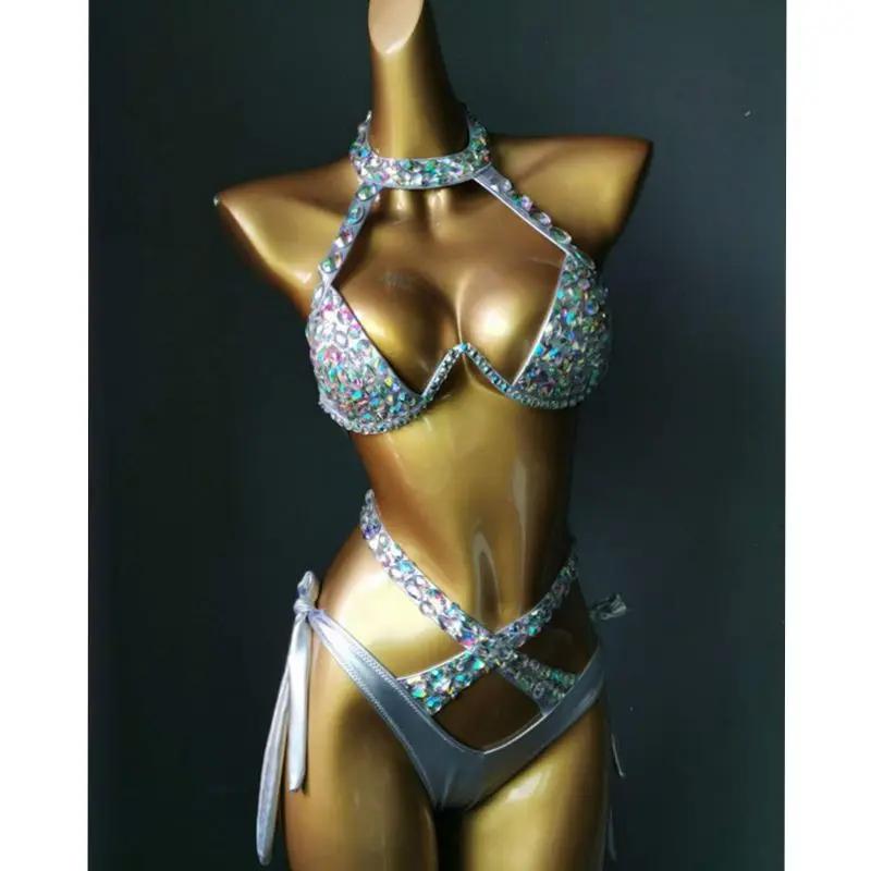 Ensemble de bikini en cristal de diamant pour femmes, costume de vacances Vénus, maillot de bain Bli