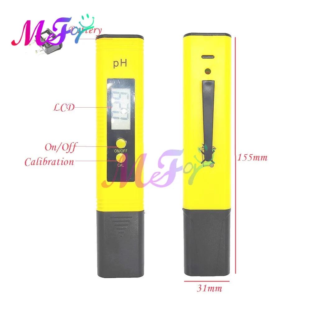 PH mètre 0.01 PH + batterie/poudre haute précision qualité de l'eau TDS EC testeur 0-14 plage de mes