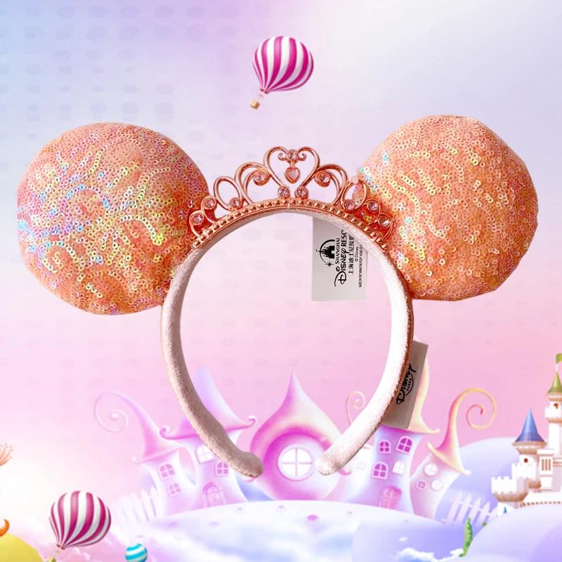 Nouveau Disney Mickey Mouse oreilles bandeau espace montagne nouvel an lunaire Minnie arc rose paill