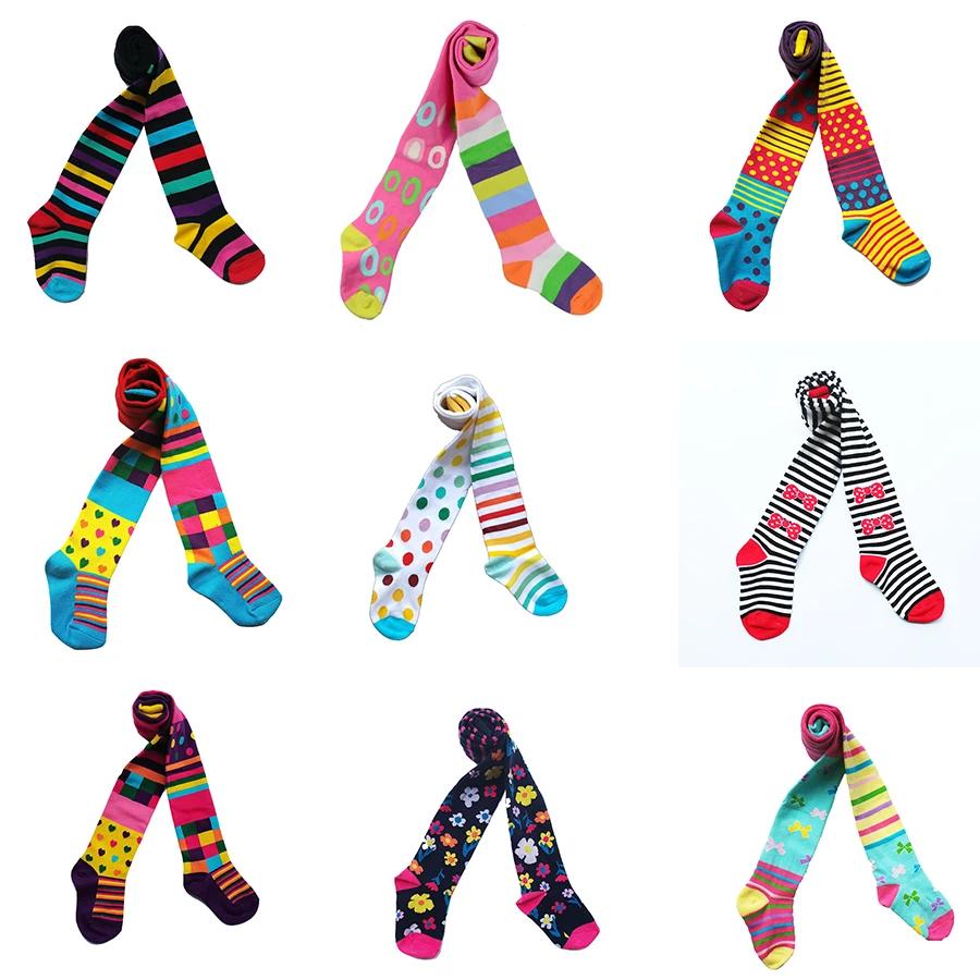 1 paire de collants pour filles, mignons, rayés, à motif de cœur et de fleurs, doux et extensibles,