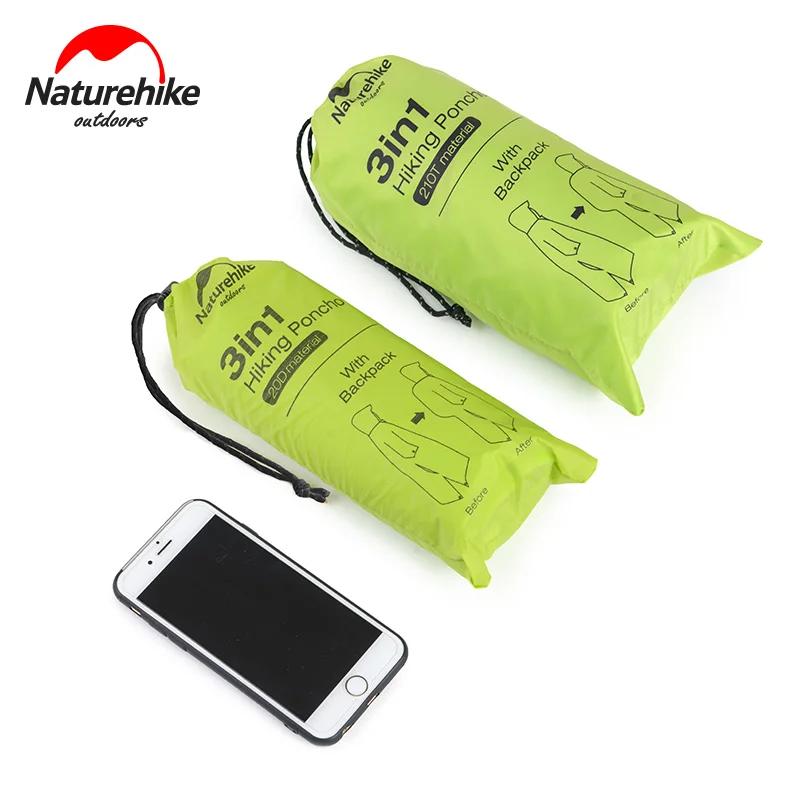 Naturehike – veste de pluie imperméable 3 en 1, imperméable multifonction 210T 20D, vêtements de plu
