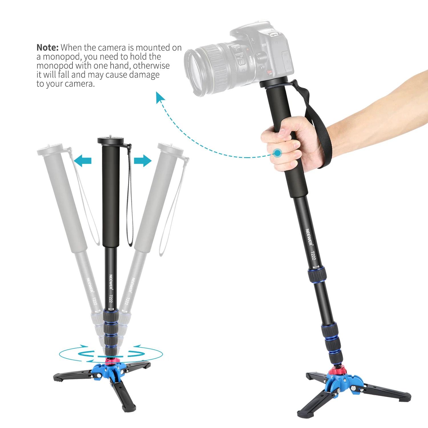 Neewer-Monopode d'appareil photo extensible, base de support de trépied pliable, alliage d'aluminium