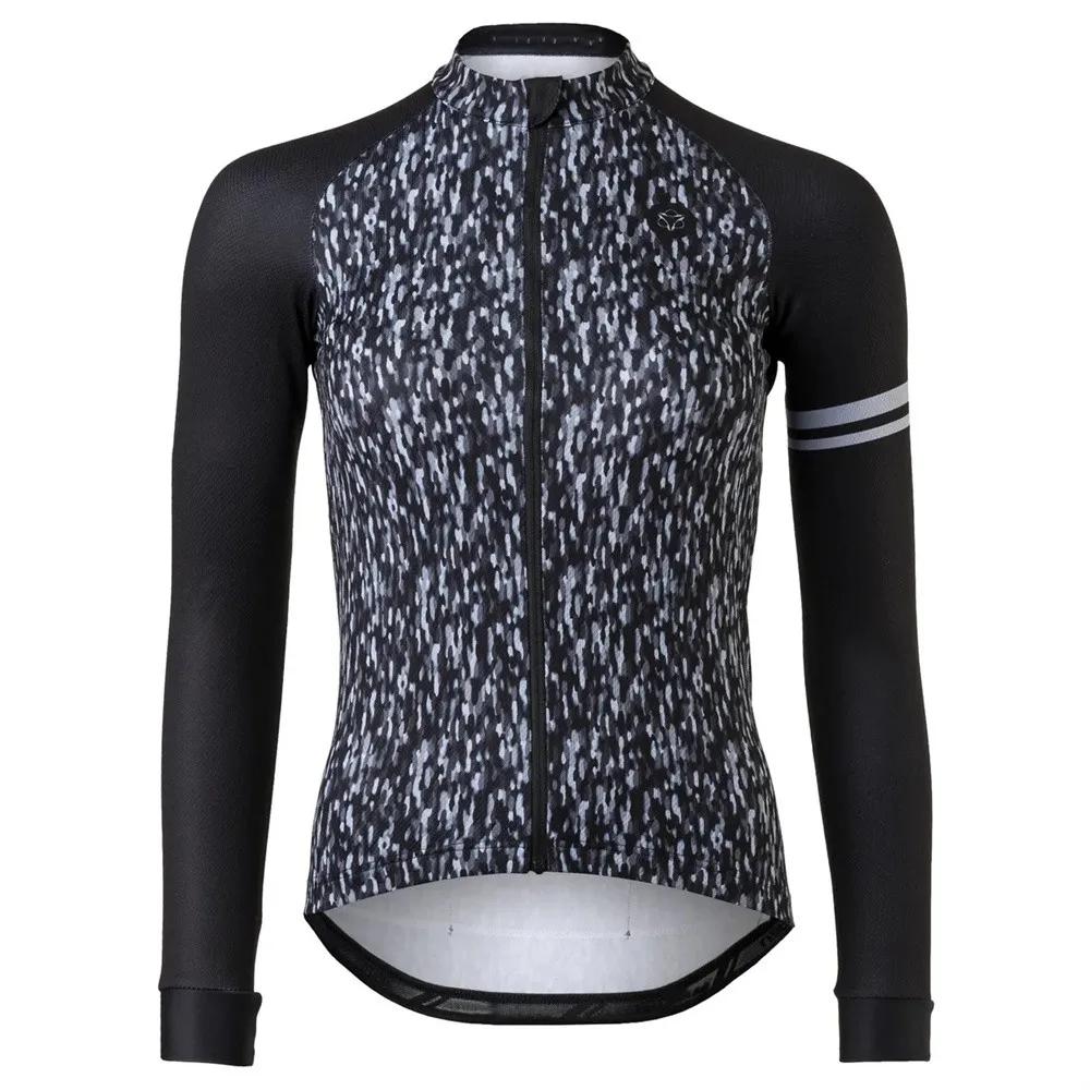 Maillot de cyclisme en polyester à séchage rapide pour homme, haut à manches longues, sublimation pe