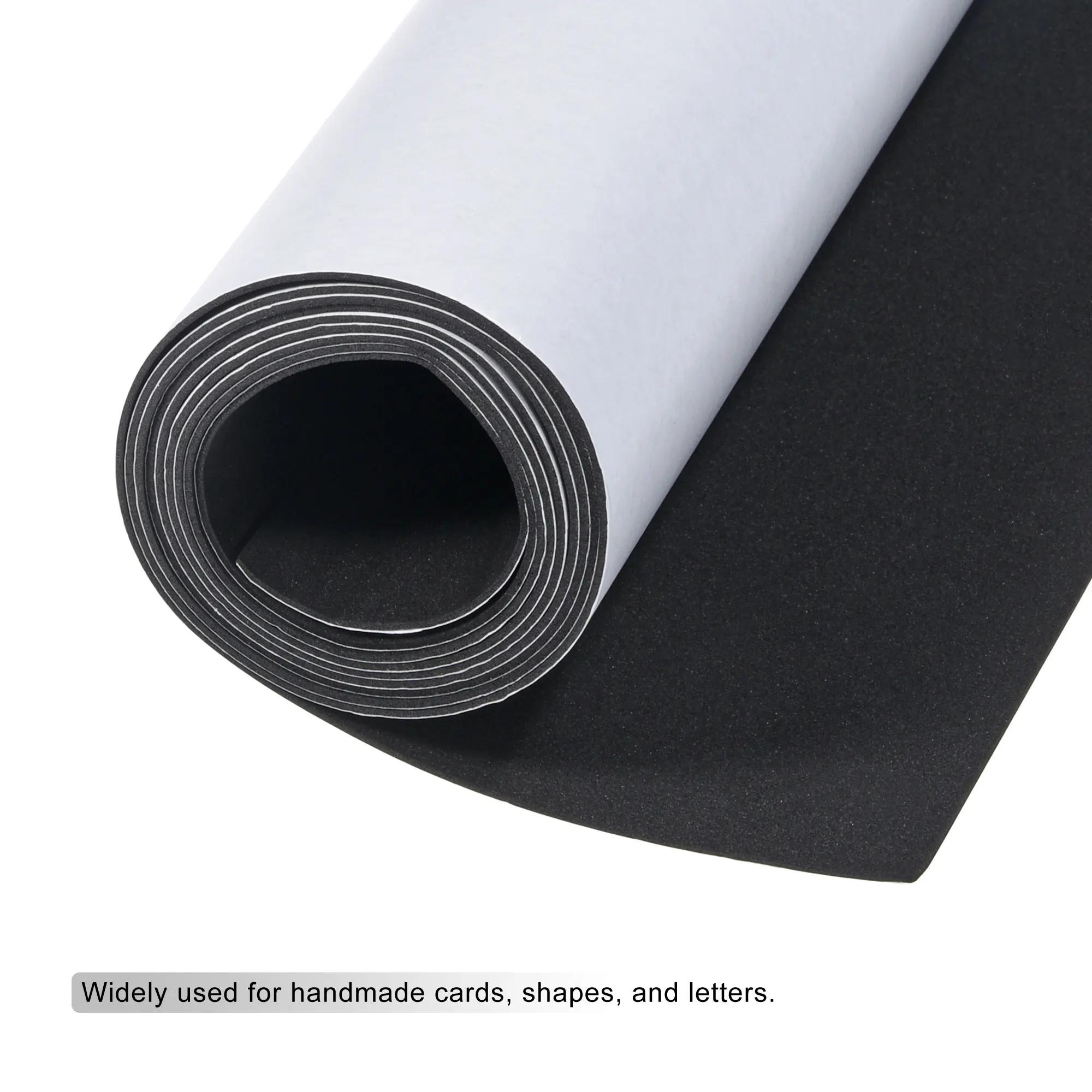 Uxcell 1pc feuilles de mousse EVA artisanat 1mm d'épaisseur auto-adhésif dos insonorisant feuilles d
