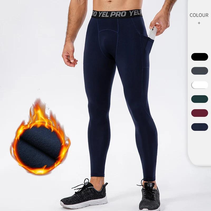 Pantalons de Compression pour hommes, collants de sport d'automne et d'hiver, de Fitness, de course,