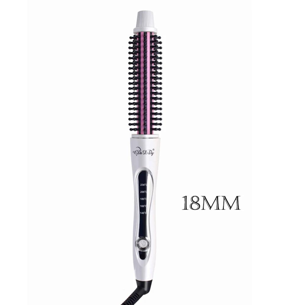 Bigoudi brosse à lisser les cheveux peigne chauffant chaud cheveux raides Styler ondulation fer à fr